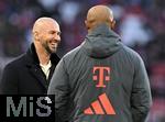 08.02.2026, Fussball Bundesliga 2025/2026, 21.Spieltag, FC Bayern München - TSG 1899 Hoffenheim, in der Allianz-Arena München,   v.l. Trainer Christian Ilzer (Hoffenheim) und Trainer Vincent Kompany (FC Bayern München) 


