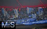 08.02.2026, Fussball Bundesliga 2025/2026, 21.Spieltag, FC Bayern München - TSG 1899 Hoffenheim, in der Allianz-Arena München,   Die Hoffenheimer Fans im Oberrang


