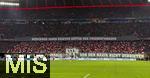 08.02.2026, Fussball Bundesliga 2025/2026, 21.Spieltag, FC Bayern München - TSG 1899 Hoffenheim, in der Allianz-Arena München,   Choreografie gegen das Vegessen , 


