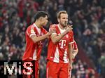 08.02.2026, Fussball Bundesliga 2025/2026, 21.Spieltag, FC Bayern München - TSG 1899 Hoffenheim, in der Allianz-Arena München,   v.l. Aleksandar Pavlovic (Bayern München) und Harry Kane (FC Bayern München) 

