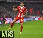 08.02.2026, Fussball Bundesliga 2025/2026, 21.Spieltag, FC Bayern München - TSG 1899 Hoffenheim, in der Allianz-Arena München,   Luis Diaz (FC Bayern München) jubelt.


