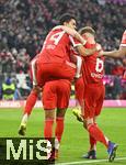 08.02.2026, Fussball Bundesliga 2025/2026, 21.Spieltag, FC Bayern München - TSG 1899 Hoffenheim, in der Allianz-Arena München,   Luis Diaz (FC Bayern München) jubelt.



