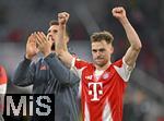 08.02.2026, Fussball Bundesliga 2025/2026, 21.Spieltag, FC Bayern München - TSG 1899 Hoffenheim, in der Allianz-Arena München,   v.l. Schlussjubel von Torwart Sven Ulreich (FC Bayern München) und Joshua Kimmich (FC Bayern München) 

