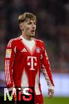 08.02.2026, Fussball Bundesliga 2025/2026, 21.Spieltag, FC Bayern München - TSG 1899 Hoffenheim, in der Allianz-Arena München, Lennart Karl (FC Bayern München) nachdenklich 