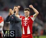 08.02.2026, Fussball Bundesliga 2025/2026, 21.Spieltag, FC Bayern München - TSG 1899 Hoffenheim, in der Allianz-Arena München, Joshua Kimmich (FC Bayern München) Schlussjubel.
