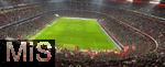 08.02.2026, Fussball Bundesliga 2025/2026, 21.Spieltag, FC Bayern München - TSG 1899 Hoffenheim, in der Allianz-Arena München,  Blick vom Oberrang aufs Spielfeld.  unten die Südkurve mit den FC Bayern Ultras