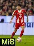 08.02.2026, Fussball Bundesliga 2025/2026, 21.Spieltag, FC Bayern München - TSG 1899 Hoffenheim, in der Allianz-Arena München,  Luis Diaz (FC Bayern München) am Ball 