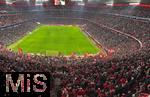 08.02.2026, Fussball Bundesliga 2025/2026, 21.Spieltag, FC Bayern München - TSG 1899 Hoffenheim, in der Allianz-Arena München,  Blick vom Oberrang aufs Spielfeld. 
