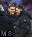 08.02.2026, Fussball Bundesliga 2025/2026, 21.Spieltag, FC Bayern München - TSG 1899 Hoffenheim, in der Allianz-Arena München,  v.li: Sportdirektor Christoph Freund (Bayern München) und Geschäftsführer-Sport Andreas Schicker (TSG 1899 Hoffenheim) 