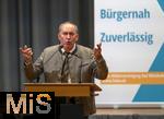 09.02.2026, Bad Wörishofen im Unterallgäu, Parteiveranstaltung zur Kommunalwahl 2026, Freie Wähler laden ein in den Kursaal. Zu Gast ist Hubert Aiwanger (Stellvertretender bayerischer Ministerpräsident, Staatsminister für Wirtschaft, Landesentwicklung und Energie, Bundes- und bayerischer Landesvorsitzender der Freien Wähler) hier am Rednerpult.