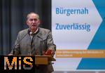 09.02.2026, Bad Wörishofen im Unterallgäu, Parteiveranstaltung zur Kommunalwahl 2026, Freie Wähler laden ein in den Kursaal. Zu Gast ist Hubert Aiwanger (Stellvertretender bayerischer Ministerpräsident, Staatsminister für Wirtschaft, Landesentwicklung und Energie, Bundes- und bayerischer Landesvorsitzender der Freien Wähler) hier am Rednerpult. 
