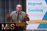 09.02.2026, Bad Wörishofen im Unterallgäu, Parteiveranstaltung zur Kommunalwahl 2026, Freie Wähler laden ein in den Kursaal. Zu Gast ist Hubert Aiwanger (Stellvertretender bayerischer Ministerpräsident, Staatsminister für Wirtschaft, Landesentwicklung und Energie, Bundes- und bayerischer Landesvorsitzender der Freien Wähler) hier am Rednerpult. 