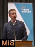 09.02.2026, Bad Wörishofen im Unterallgäu, Parteiveranstaltung zur Kommunalwahl 2026, Freie Wähler laden ein in den Kursaal. Landrat Alex Eder (Unterallgäu) hier am Rednerpult. 