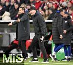 11.02.2026, Fussball DFB-Pokal 2025/2026, Viertelfinale, FC Bayern München - RB Leipzig, in der Allianz-Arena München. Trainer Ole Werner (RB Leipzig) ist unzufrieden.


