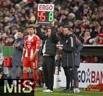 11.02.2026, Fussball DFB-Pokal 2025/2026, Viertelfinale, FC Bayern München - RB Leipzig, in der Allianz-Arena München. Leon Goretzka (FC Bayern München) wird eingewechselt.


