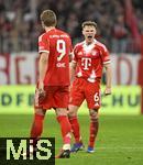 11.02.2026, Fussball DFB-Pokal 2025/2026, Viertelfinale, FC Bayern München - RB Leipzig, in der Allianz-Arena München. v.l. Harry Kane (FC Bayern München) und Joshua Kimmich (FC Bayern München) jubeln


