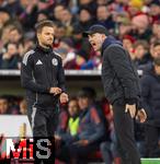 11.02.2026, Fussball DFB-Pokal 2025/2026, Viertelfinale, FC Bayern München - RB Leipzig, in der Allianz-Arena München. Trainer Ole Werner (RB Leipzig) wütend gegen Vierten Offiziellen Daniel Schlager.